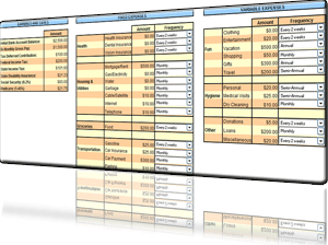 budgex starting page spreadsheet